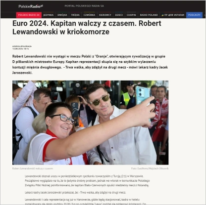 Okladka artykulu Polskiego Radia o kriokomorze Roberta Lewandowskiego